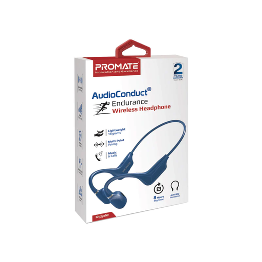 [PRO-HS-RIPPLE.BLUE] Promate AudioConduct® Endurance Wireless Headphone (RIPPLE.BLUE)