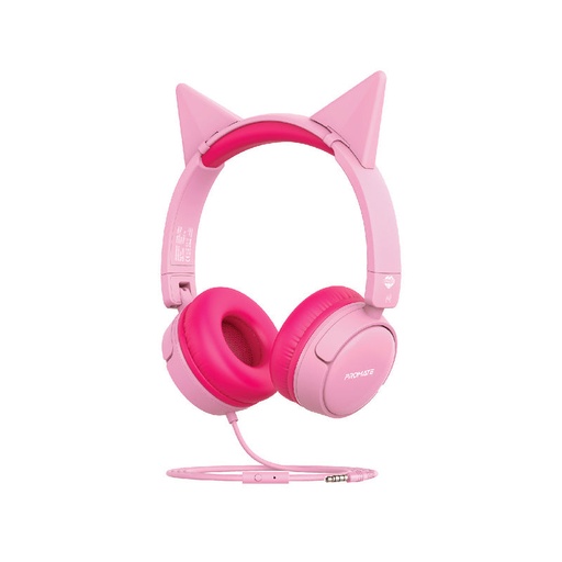 [PRO-HS-JEWEL.BUBBLEGUM] Promate HD Stereo KidSafe Wired Headset (JEWEL.BUBBLEGUM)