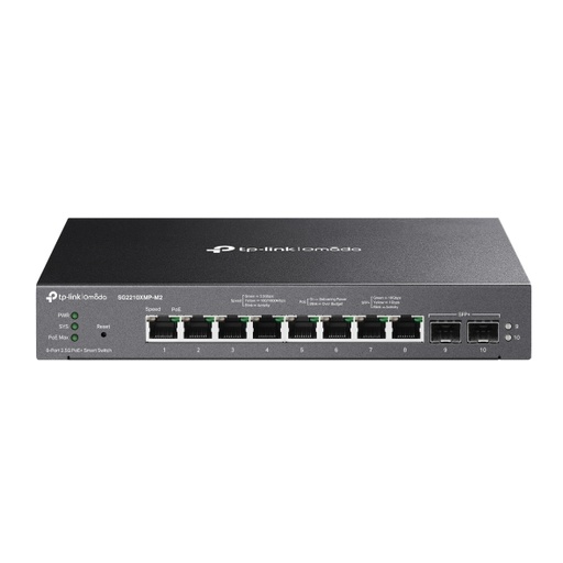 [NS-TP-SG2210XMP-M2(UN)] TP-Link Omada 8-Port 2.5GBASE-T and 2 Port 10GE SFP+ Smart Switch with 8-Port PoE+ TL-SG2210XMP-M2(UN)