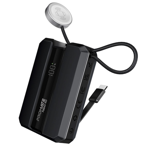 [PRO-CH-NEO-10.BLACK] Promate 30W Power Delivery Smartphone & Apple Watch Charging Power Bank NEO-10.BLACK